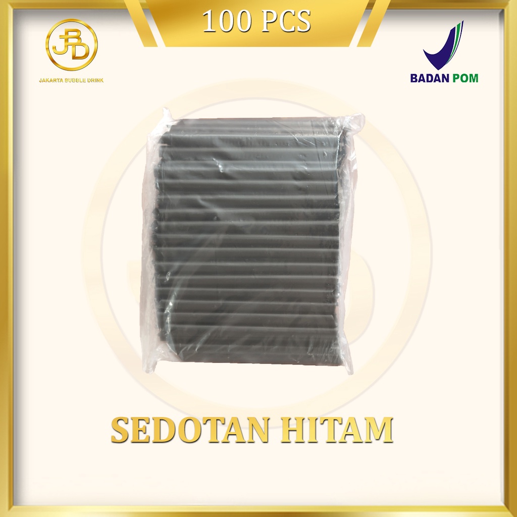 Sedotan Bubble Hitam Full Color