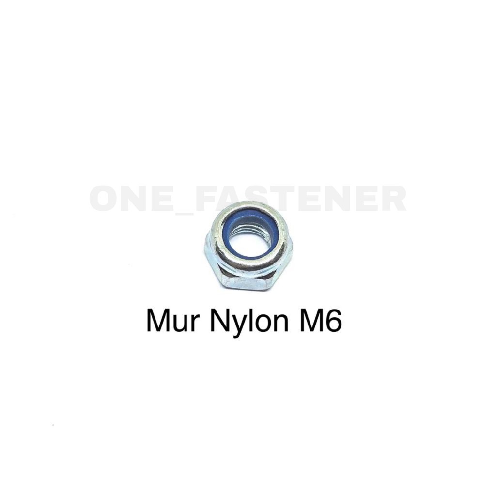 100 Pcs Mur Nylon M6 Putih lock nut kunci 10 hexagonal 6mm 1.0 6mili