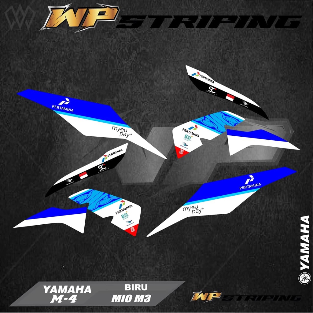 Stiker Striping MIO M3 / MIO Z / Sticker Variasi List Skotlet Motor Yamaha MIO M3 / MIO Z M-4