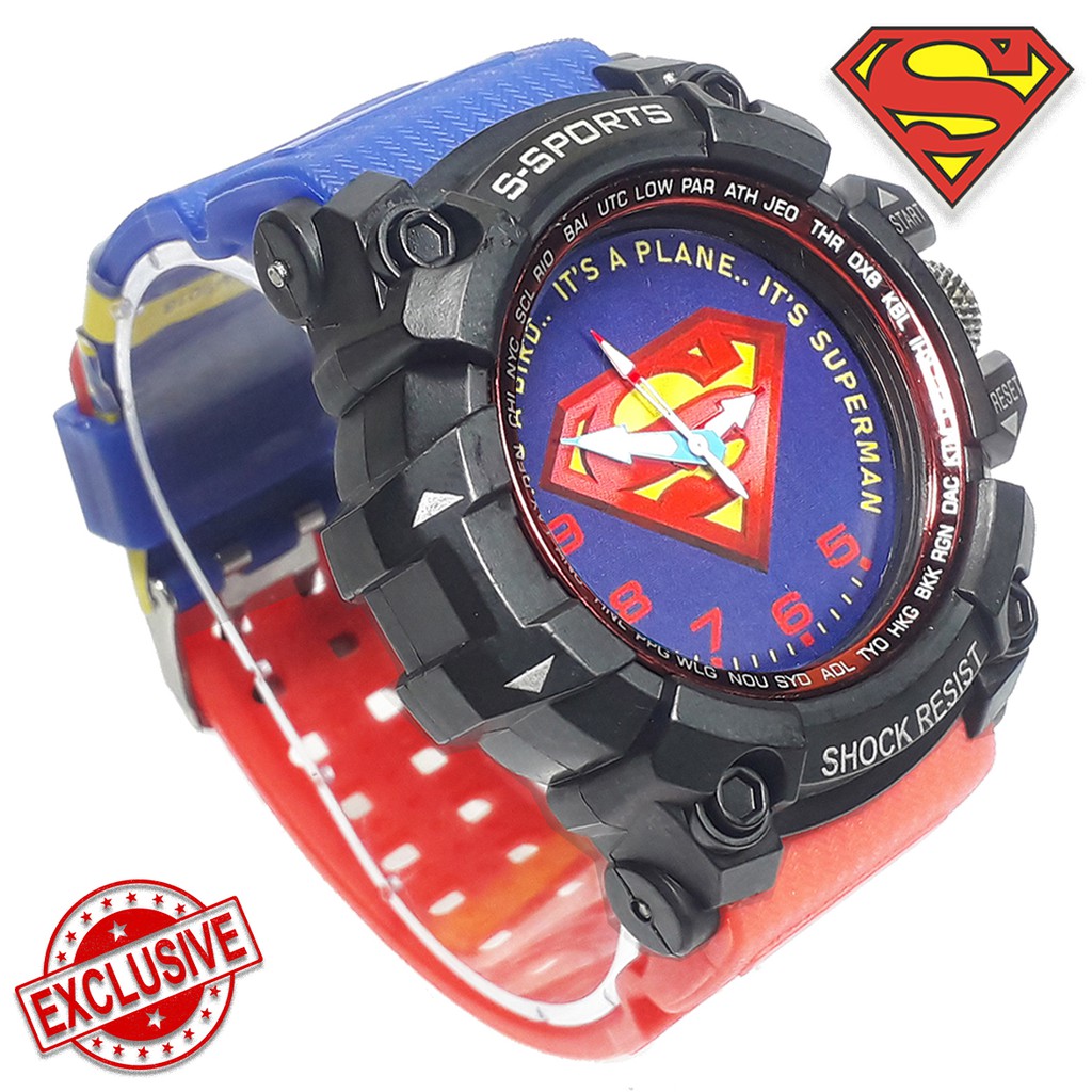 Jam Tangan Superman Red Blue