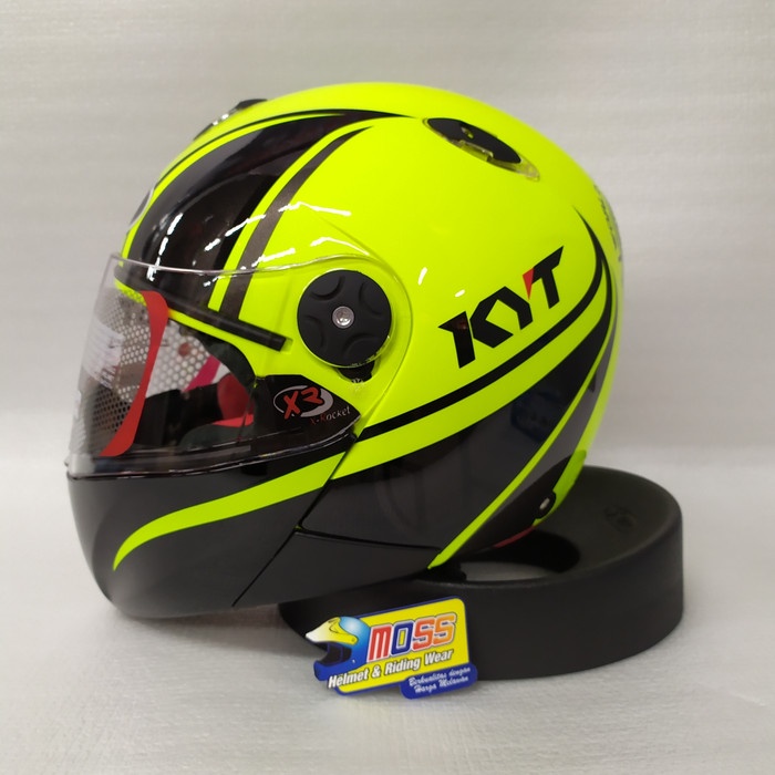 Jual Helm Full Face Kyt X Rocket Yellow Fluo Black Gun Metal Original Shopee Indonesia