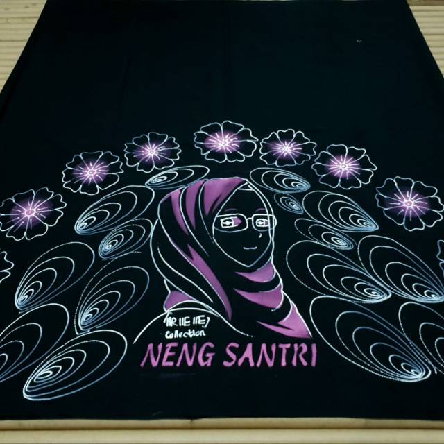 Sarung Batik Pekalongan Dewasa Sarung Lukis Neng Santri Kerudung Ungu N6 Shopee Indonesia