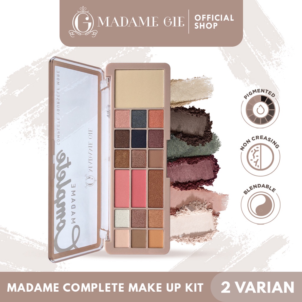 Madame Gie Complete Make Up Kit Palette Face Powder / Shadow / Highlighter Madam