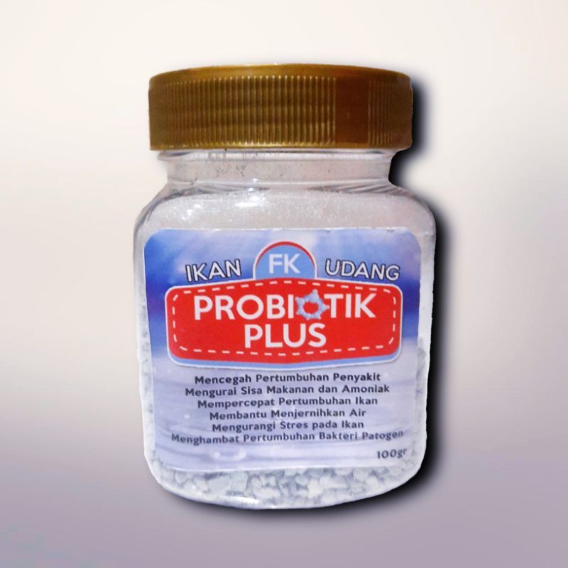 PROBIOTIK PLUS FK 100gram dapat Mencegah Pertumbuhan Penyakit, Mengurai Sisa Makanan &amp; Amoniak, Mempercepat Pertumbuhan Ikan, Membantu Menjernihkan Air, Mengurangi Stres Pada Ikan, Menghambat Pertumbuhan Bakteri Patogen, dll