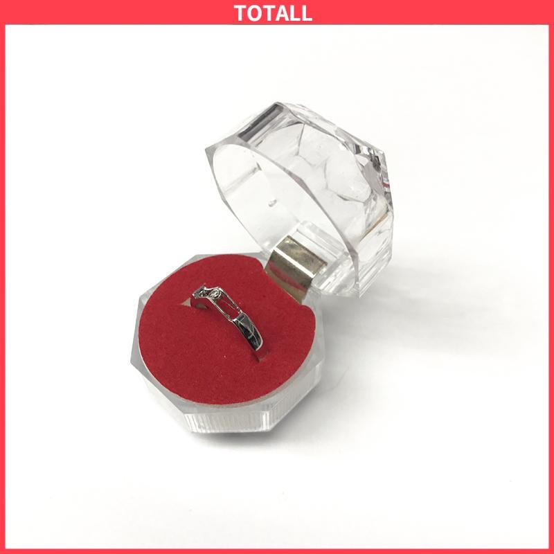 COD Kotak Cincin Mini Kotak Perhiasan Plastik Stud Earrings Cincin Kalung Perhiasan Kotak Kemasan Kotak Display-Totall