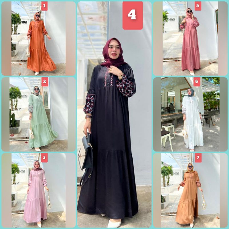 GAMIS WANITA MUSLIMAH Amerta Dress/#43 BY HMF LUXURY