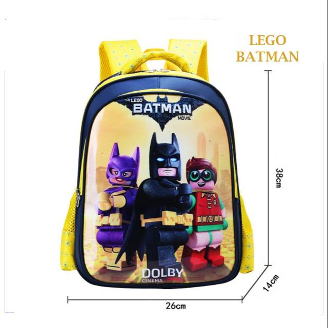 Tas Sekolah Anak Batman Lego Superman Lol Ultraman 2 Ruang tas ransel import