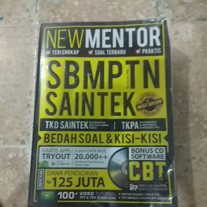PRELOVED BOOK NEW MENTOR SBMPTN SAINTEK BEDAH SOAL DAN KISI-KISI