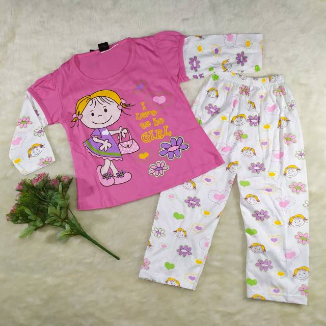 Ss#169 Piyama Za-ra Kids Size 1-3tahun / EXPORT Quality Baju Tidur Karakter Kaus