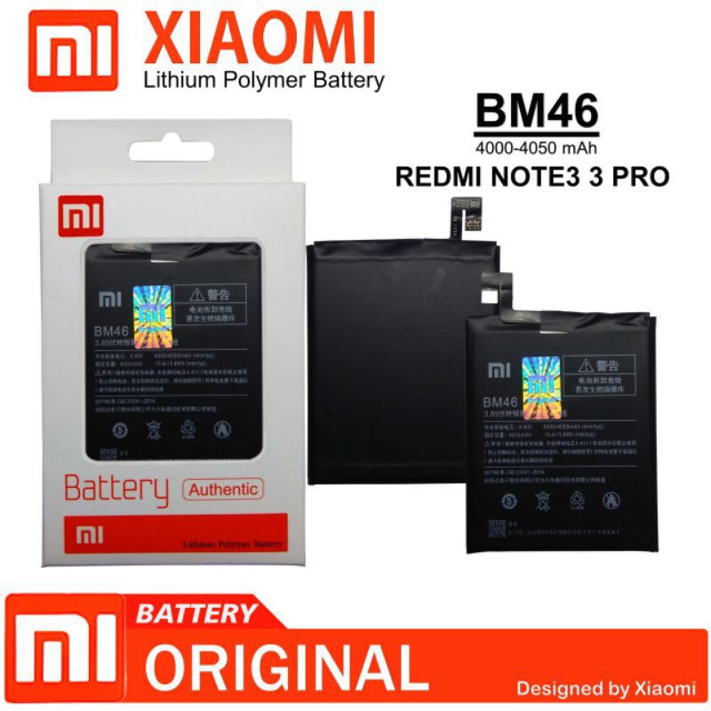 XIAOMI REDMINOTE 3 3 PRO BM46 BATERAI ORIGINAL 100 persen REAL KAPASITAS 4050 MAH