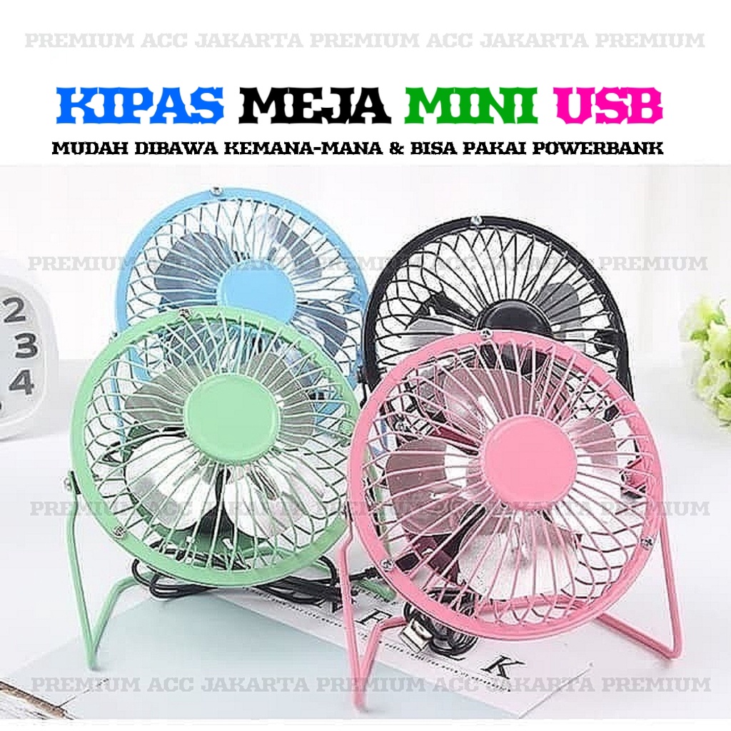 Kipas Angin Mini Usb 5 Inchi / Kipas Angin Meja Premium