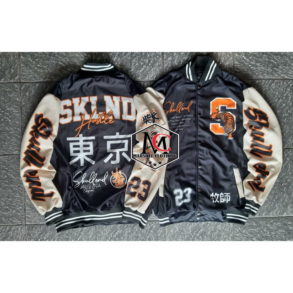 RCL - Varsity Jacket Leather Vintage Baseball Original Memphis / Memphisorigins Kamikaze Pria Wanita L XL