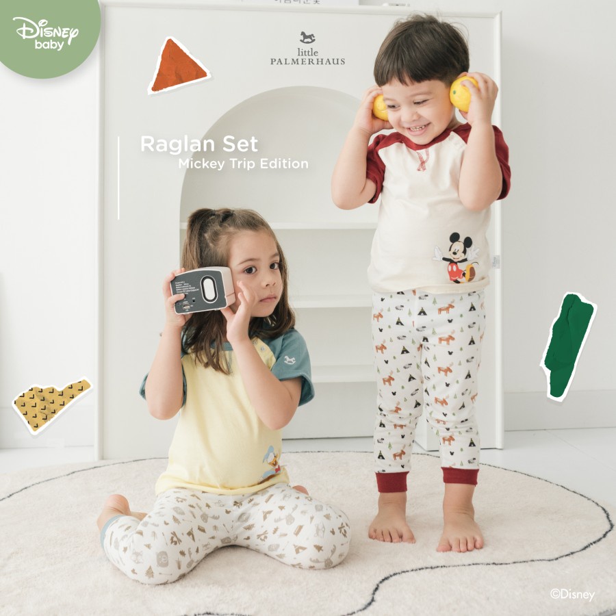 Little Palmerhaus - Mickey Trip Raglan Set / Setelan Bayi &amp; Anak