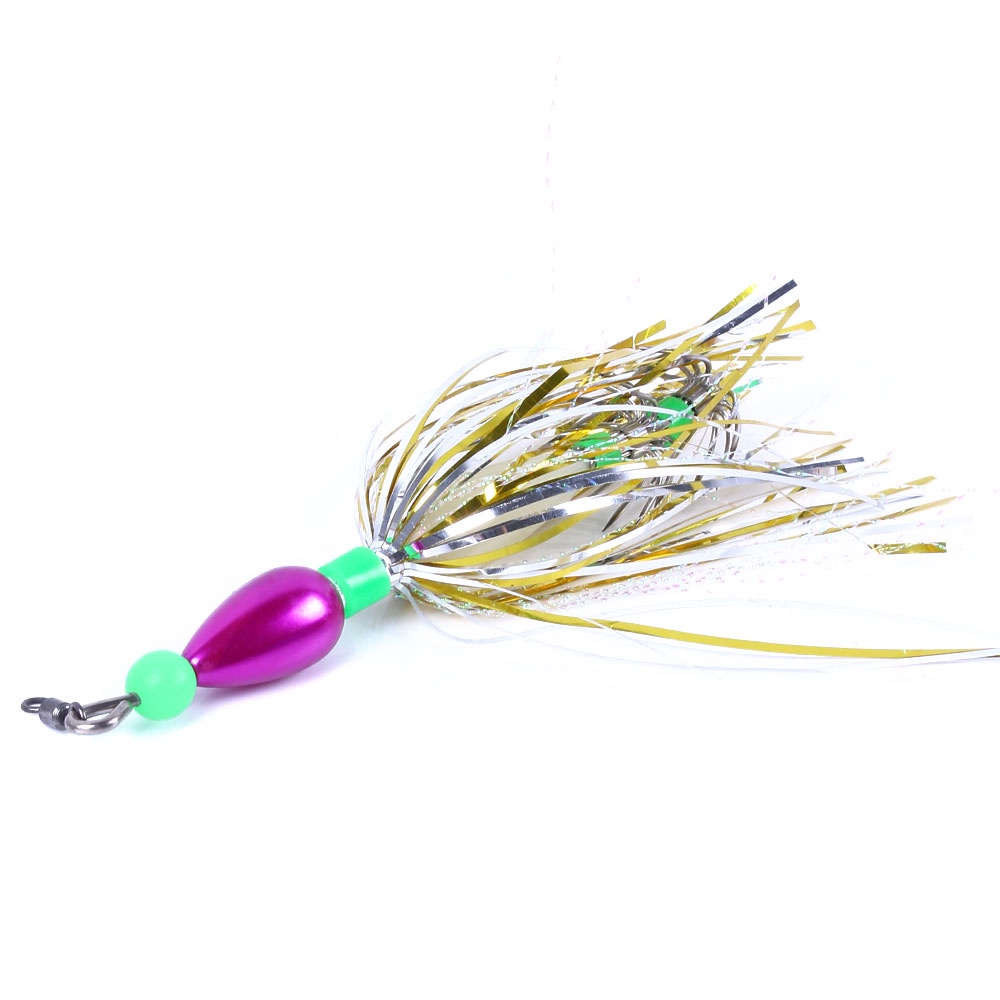 HENGJIA 2PCS/BOX Squid Jigs Artificial Spinner Spoon Luminous Bead 10cm 8.7g Artificial Squid Hooks Pike Carp