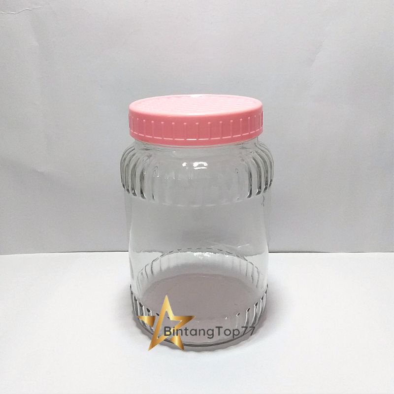 [INSTANT ONLY] Toples Kaca / Jar Kaca / Glass Jar / Jar Kue / Jar Peach Gum