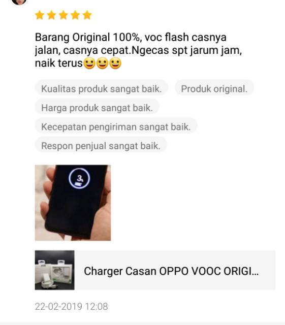 Charger Casan VOOC ORIGINAL 100 REAL 4A F9 F1 Plus Flash Charging Aktif