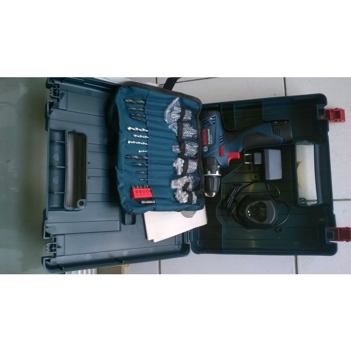 Bosch GSB 120-Li 1 Baterai Mesin Bor Tembok Cordless Impact +Aksesoris
