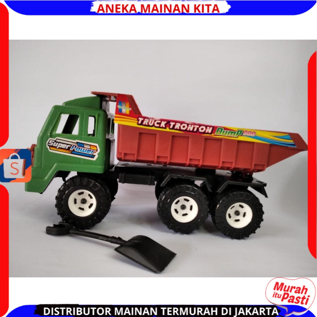 Mobil mobilan Mainan Truk Dump Muatan Pasir ukuran Besar - Mobil Mobilan Truck Tarik Edukatif