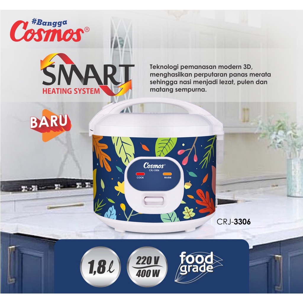 TERMURAH..!! RICE COOKER 1,8L / MAGICOM MAGIC COM / MEJIKOM / CRJ3306 / CRJ-3306 [ GARANSI RESMI ]-7