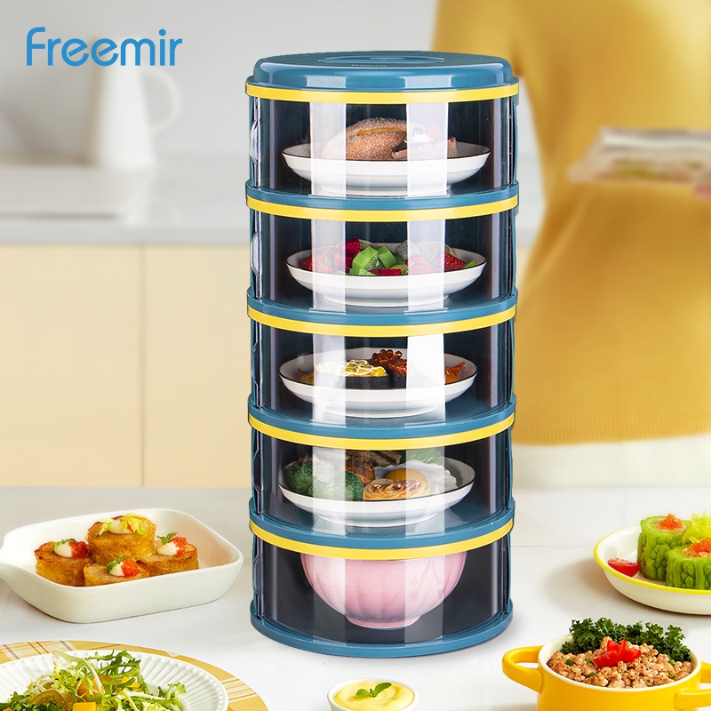 Premium (Mount) freemir Food Cover Penutup Pelindung Makanan /Tudung Saji Bertingkat 5 susun / 3