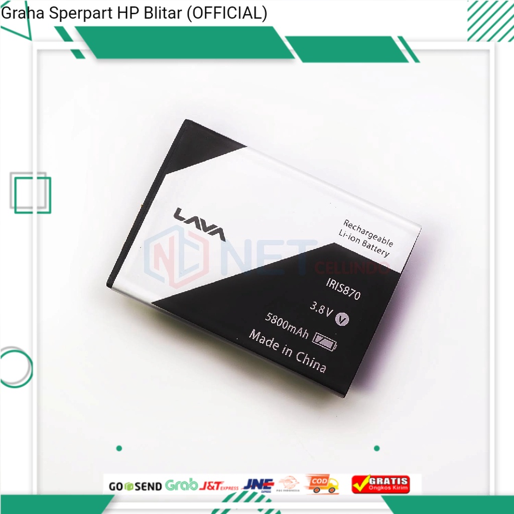 BATERAI LAVA IRIS P7 / BATRE LAVA IRIS P7 / IRIS 870