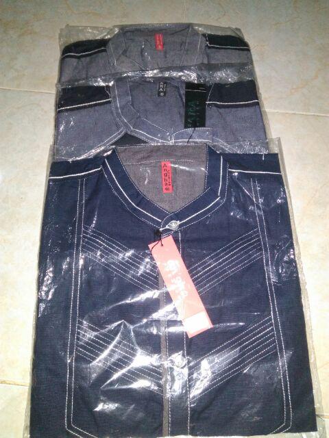 Odza Baju Batik Pria Tangan Pendek Kemeja Batik Pria Hem Slim Fit Baju Murah