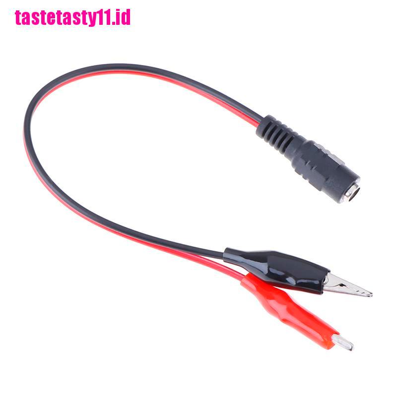 【TTID】1Pc Alligator Clip 12V Power Cable Crocodile Wire DC Voltage Connector To