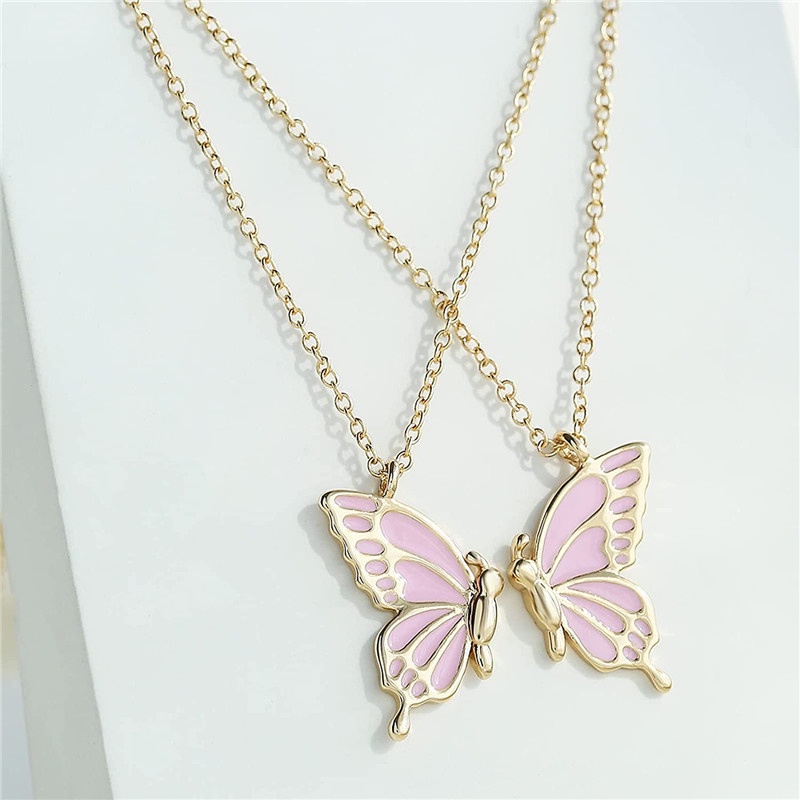 1 Pasang Kalung Liontin Butterfly Untuk Wanita