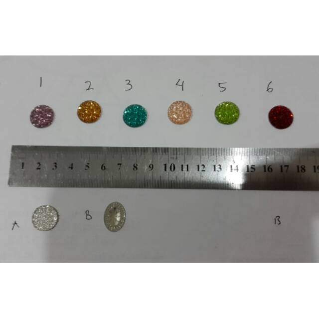 Diamond Blink bulat jeruk 16 mm / 6 pcs