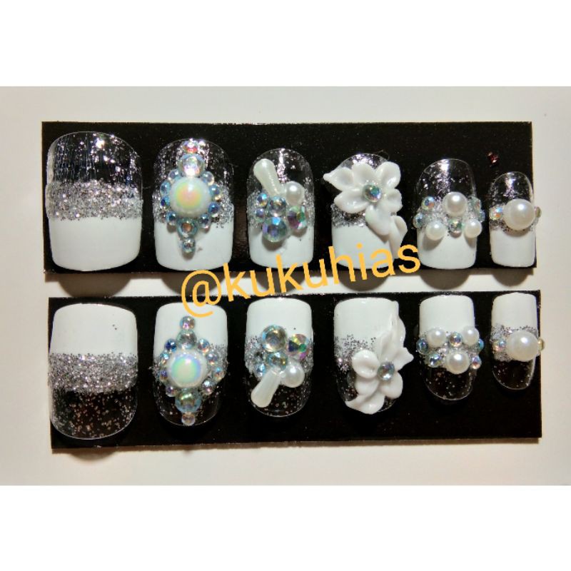 

KukuHias Wedding handmade full dekorasi warna putih isi 10-12pcs free lem