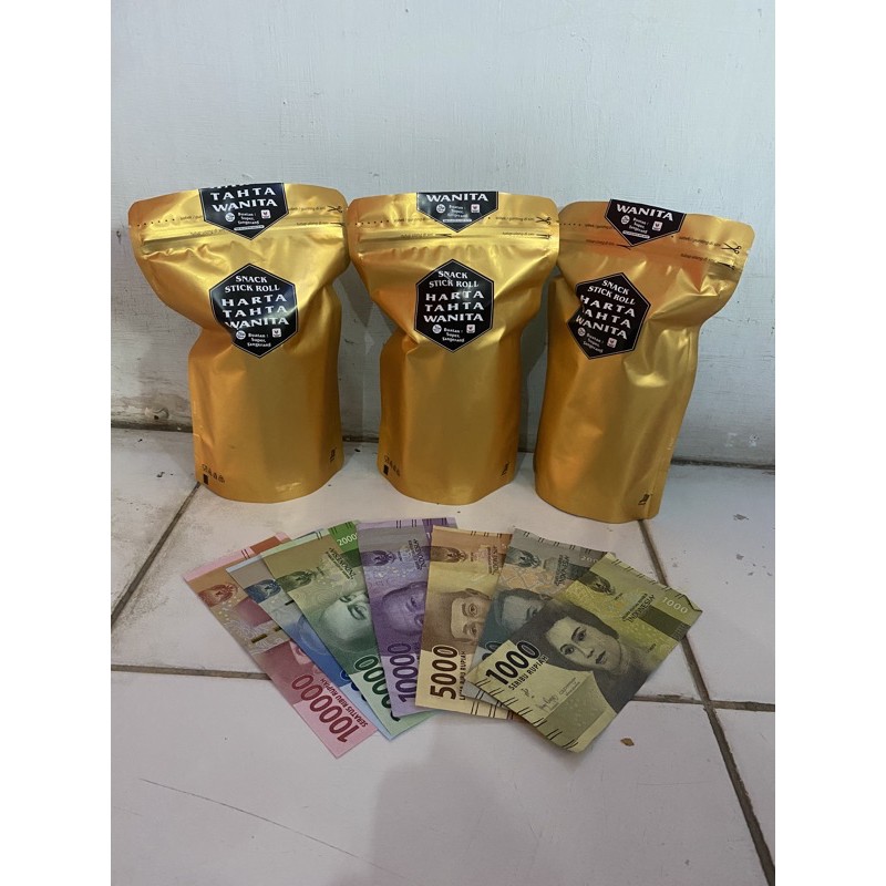 NEW Snack Berhadiah Uang Duit HARTA TAHTA WANITA STIK ROLL PANDAN ANTI ZONK