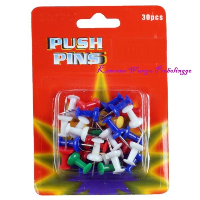 Push Pins Pines Gabus warna warni isi 30pcs