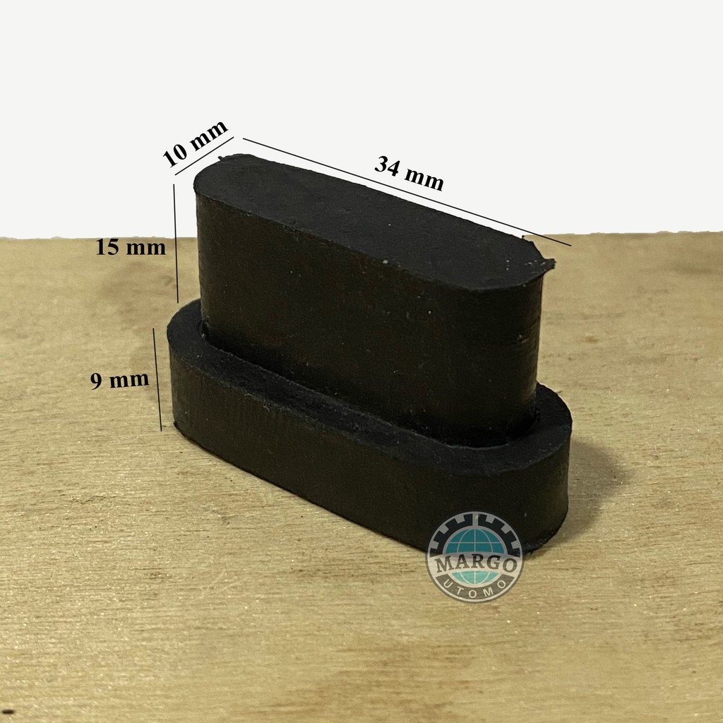 Karet Kaki Kursi Meja Besi Oval Lonjong 10x34