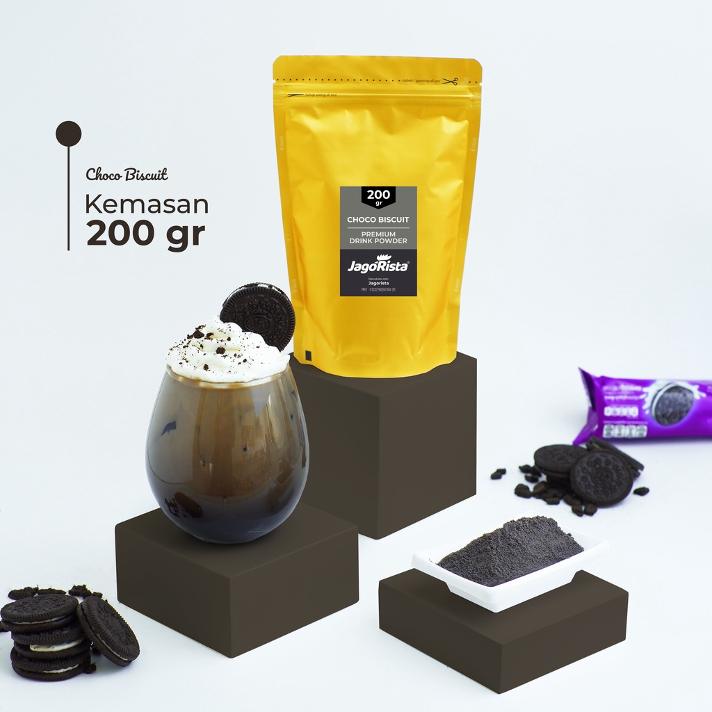 

200gr Jagorista Choco Biscuit Premium Bubble Drink Powder jr