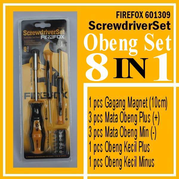 OBENG SET TOOL KOMBINASI cutter palu kambing tang kunci inggris meteran FIREFOX WELLBORN ROWTON