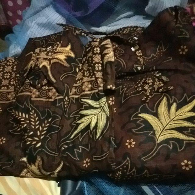 Maura Blus Batik - Sania Ruffle Batik Couple Ori Ndoro Jowi Dnt Garansi Termurah
