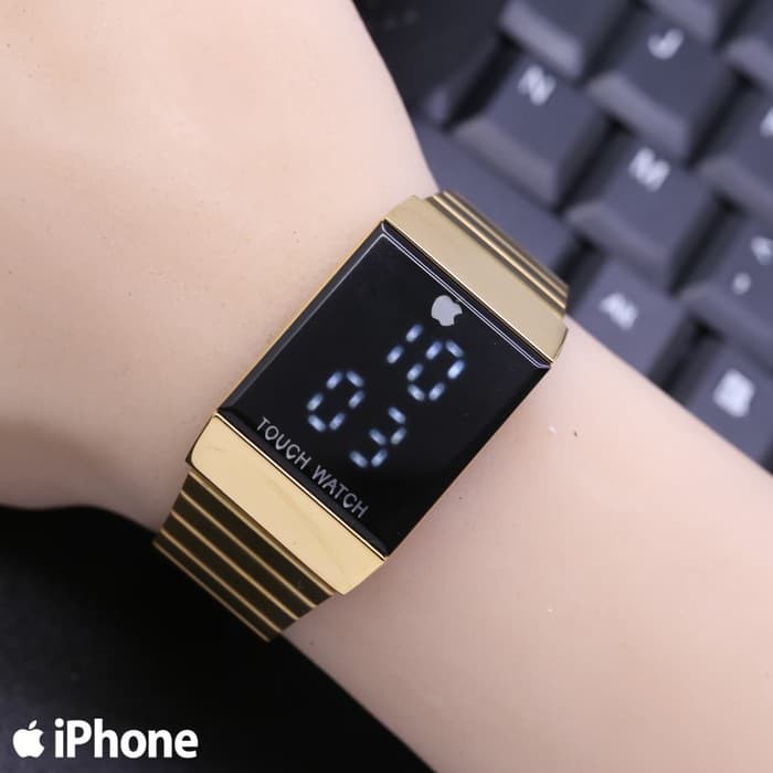 iphone apple touch watch i phone gold jam tangan wanita pria fashion