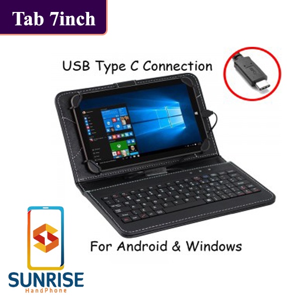Universal Keyboard Case USB Type C Android Windows Tablet 7 Inch Promo