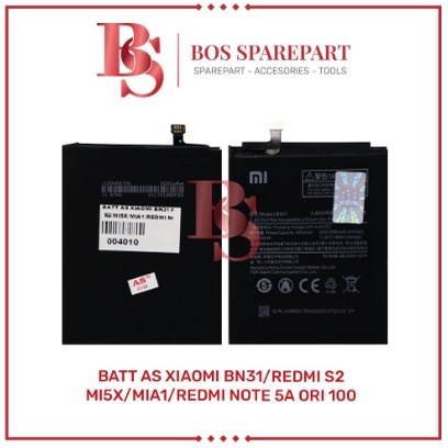 BATTERY AS XIAOMI BN31 / REDMI S2 / MI5X / MIA1 / REDMI NOTE 5A ORI 100