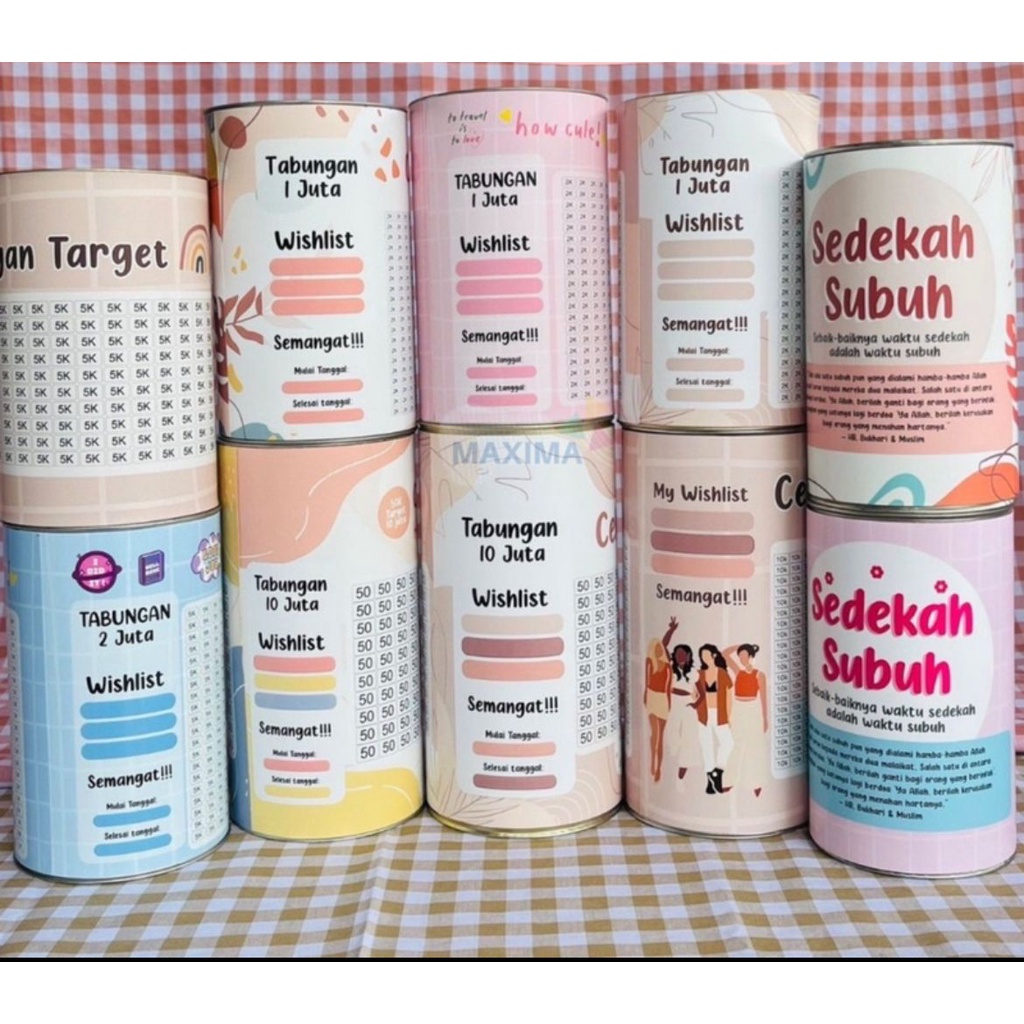 (COD) Celengan Tabungan / Celengan Tabungan Target Viral Termurah