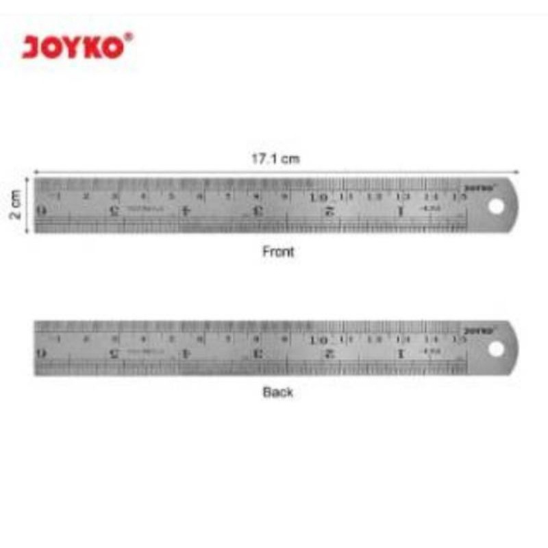 

Penggaris Besi Joyko 15cm / Ruler Stainless