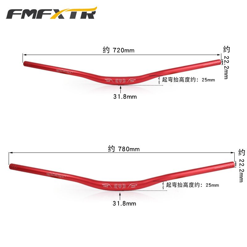 Stang Handlebar FMFXTR MTB 31.8x720 Oversize Rise 30 Original