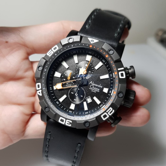 Jam tangan pria Alexandre Christie AC 6413 MC AC6413 black Original