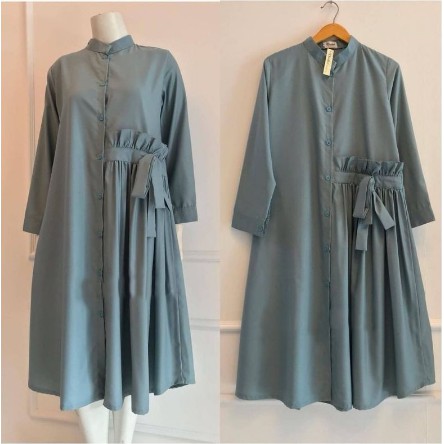 [ R.A] Fisa Tunik Jumbo KANCING HIDUP Oversize WOLLYCREPE us tunik bayle