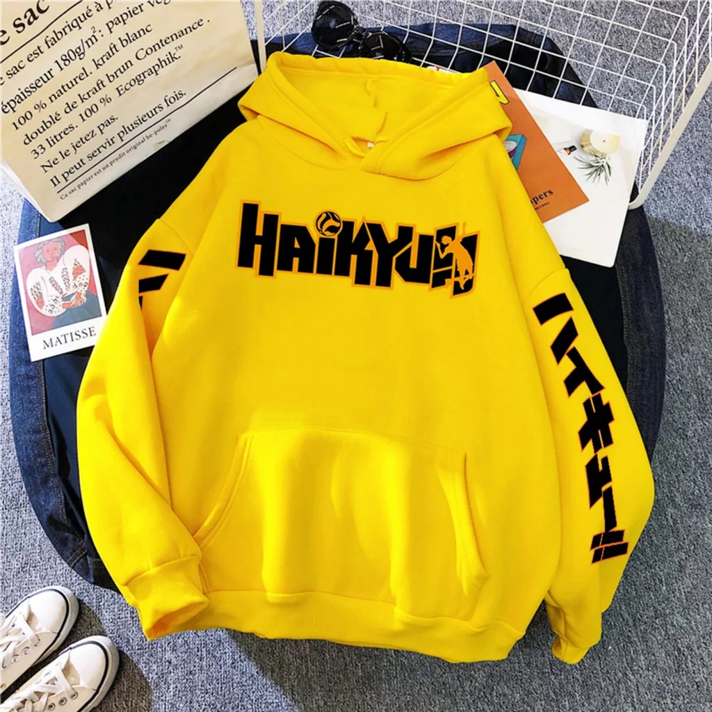 Hoodie Anime Haikyuu Kageyama Setter Jaket Karasuno Team ICS M L XL XXL