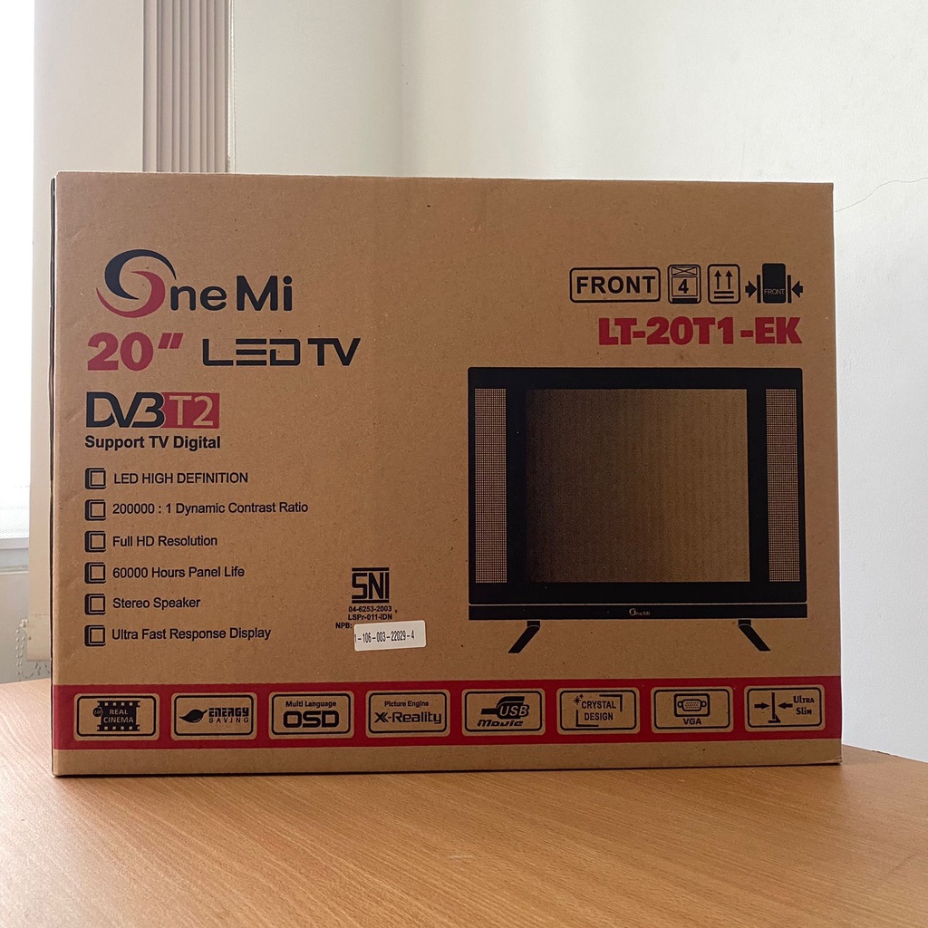 TV LED Monitor Murah OneMi TV 20 inch HD Ready Digital Televisi
