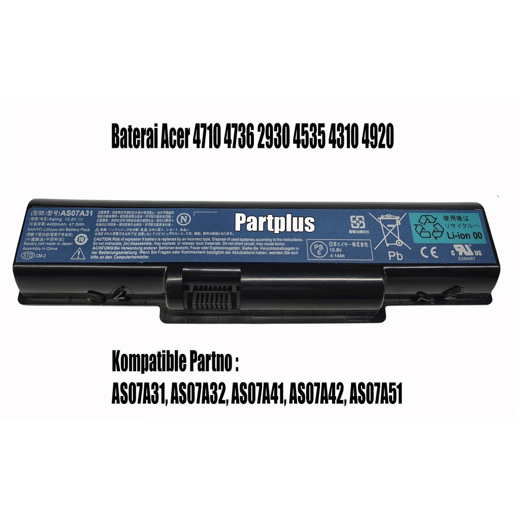 Baterai Laptop ACER Aspire 4710 4290 4310 4736 4520 4520G 4710G 4720