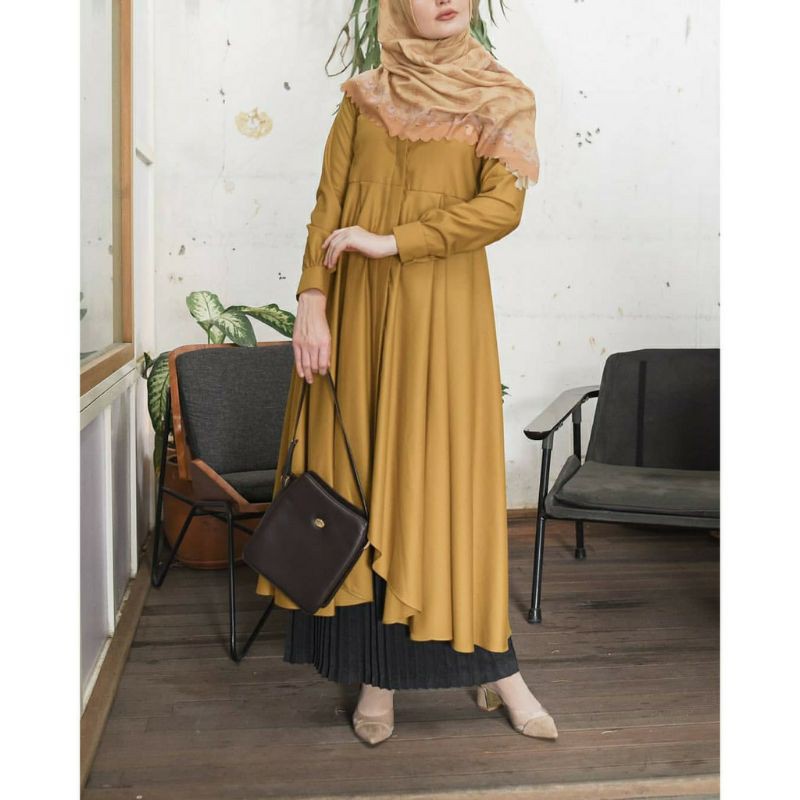 TERBARU BAJU ATASAN WANITA TERBARU LONG TUNIK PANJANG TUNIC KATUN TOYOBO PREMIUM PUTIH HITAM MAROON