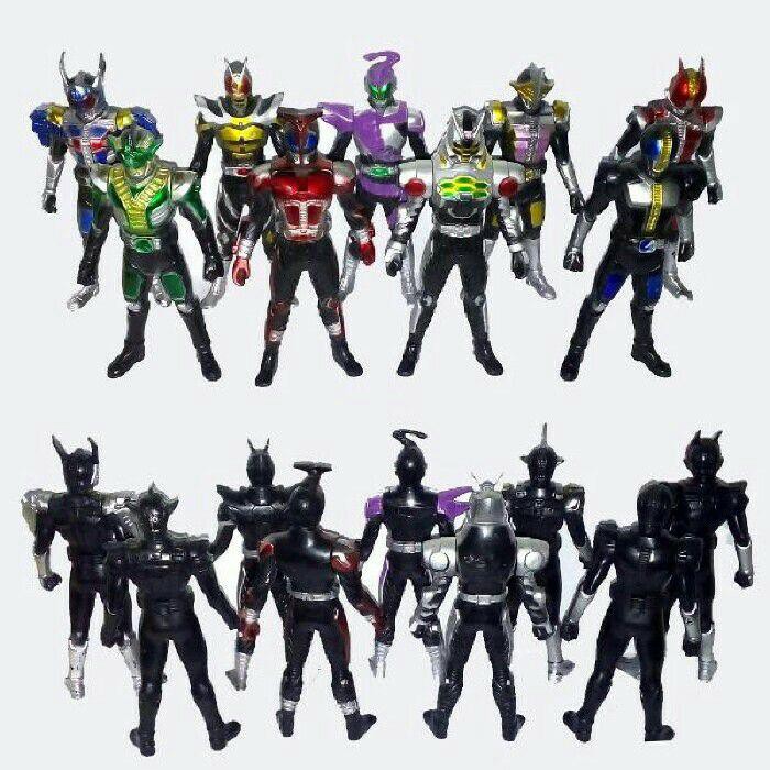 Unik mainan cowok figure kamen rider satria baja hitam set ultraman Murah
