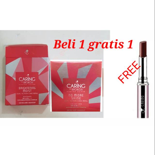 Refill twc brightening moist/no more shine caring colours (Beli Refill gratis lipstik)